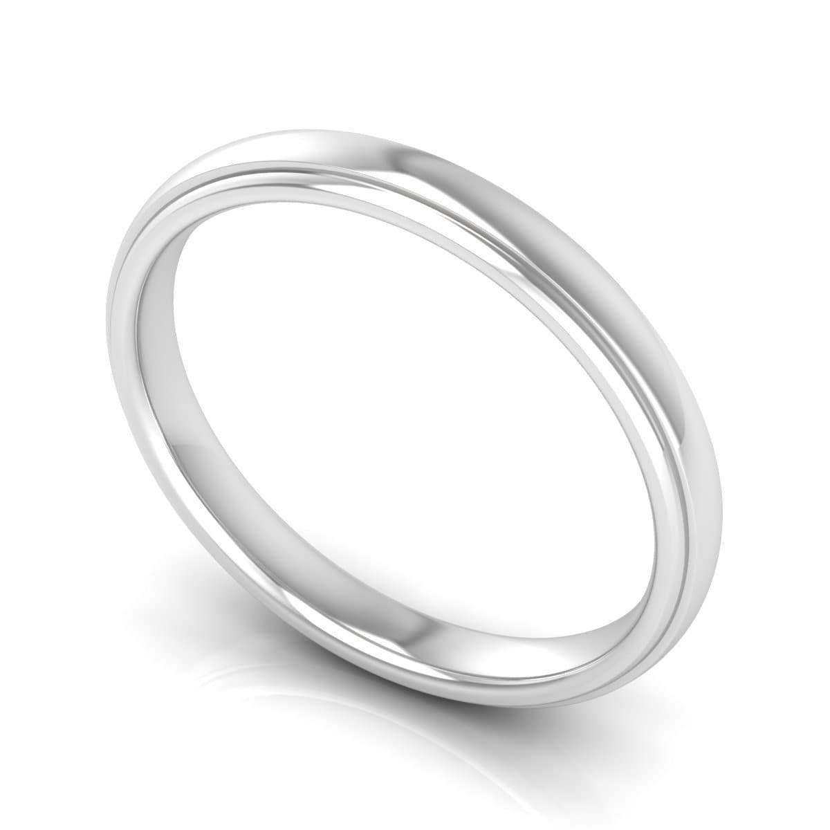 3.0 mm Plain Wedding Band in 14KT, 18KT &amp; Platinum - Primestyle.com