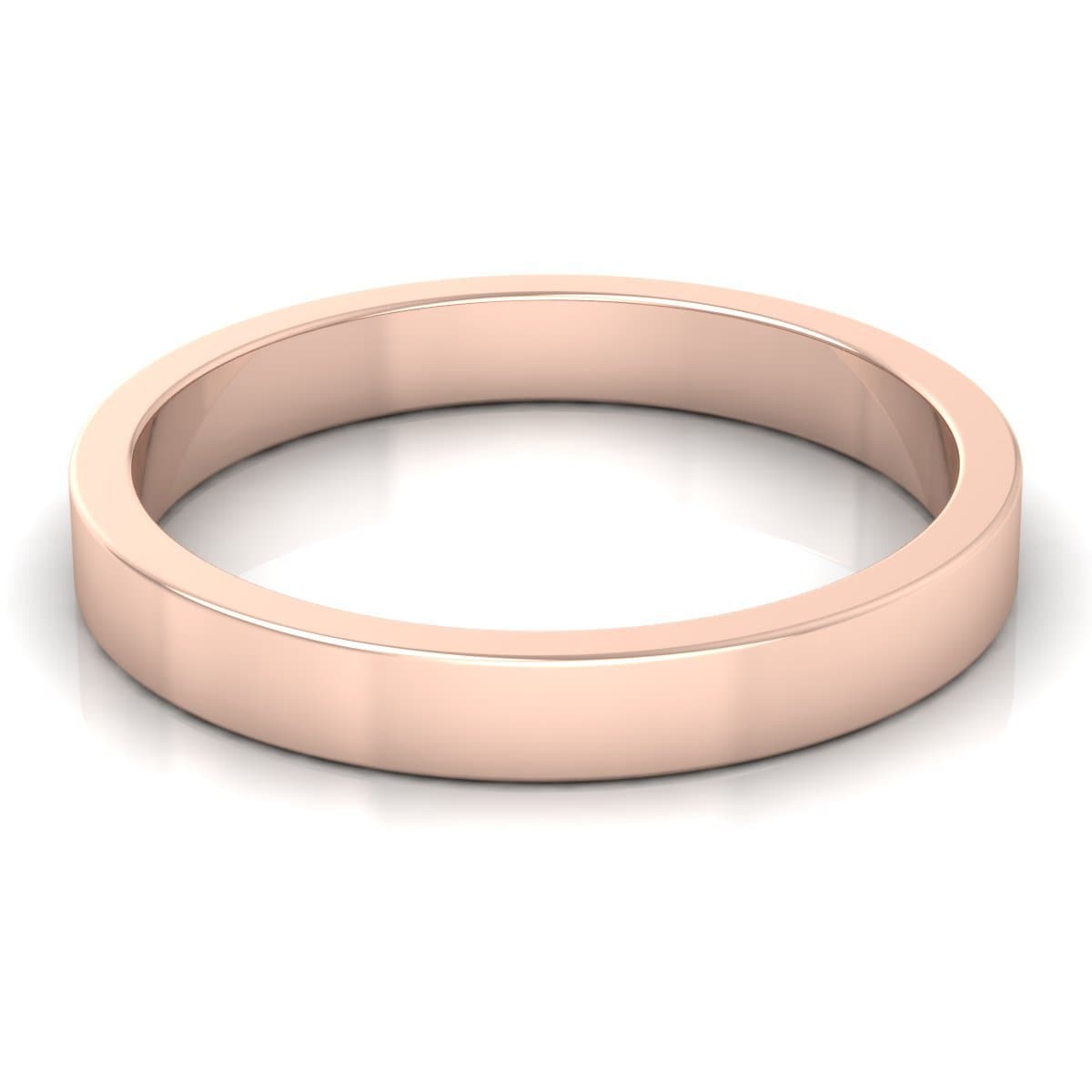 3.0 mm Plain Wedding Band in 14KT, 18KT &amp; Platinum - Primestyle.com