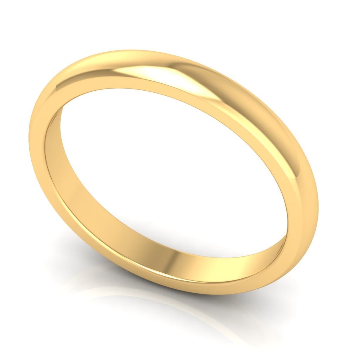 3.0 mm Plain Wedding Band in 14KT, 18KT & Platinum - Primestyle.com