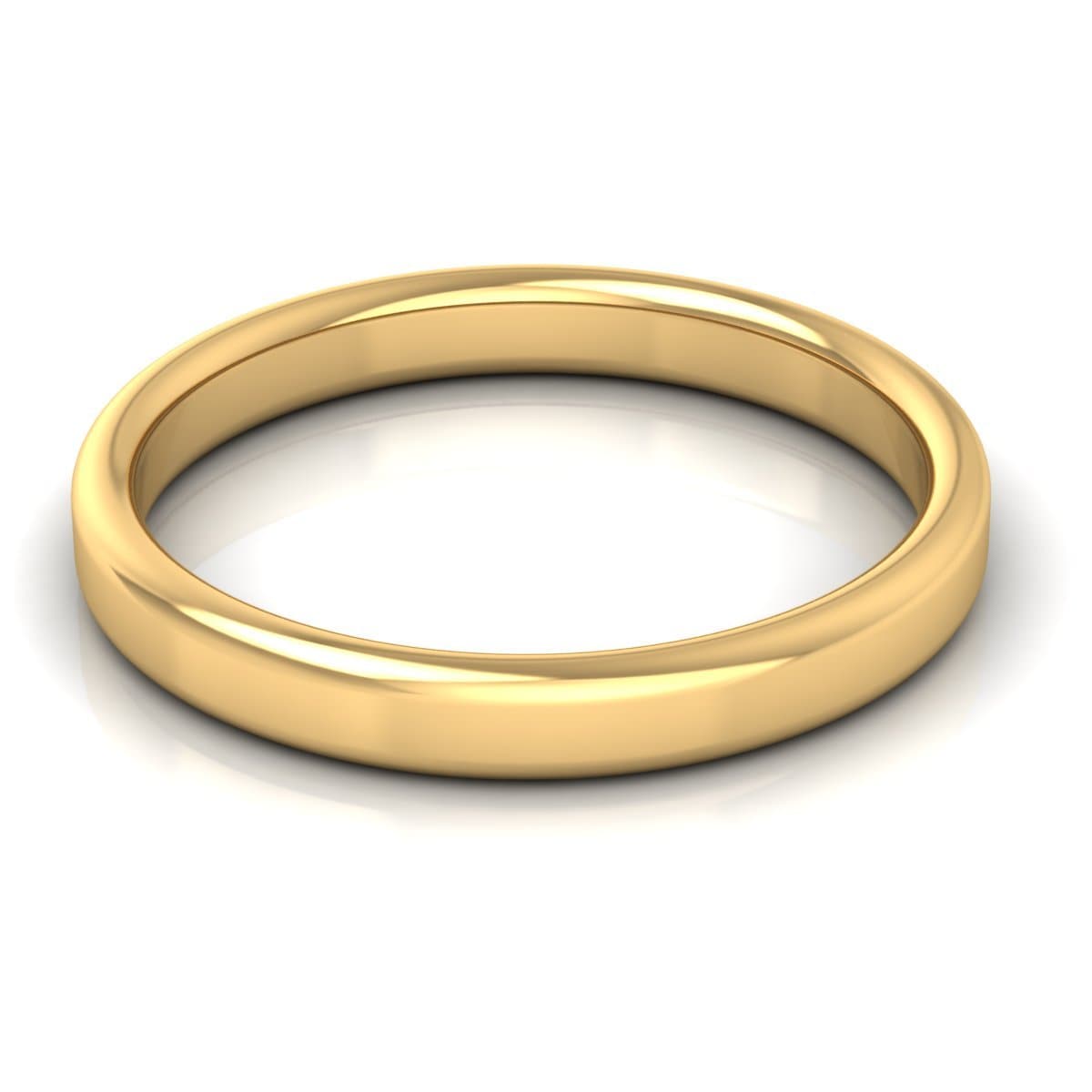 3.0 mm Plain Wedding Band in 14KT, 18KT & Platinum - Primestyle.com