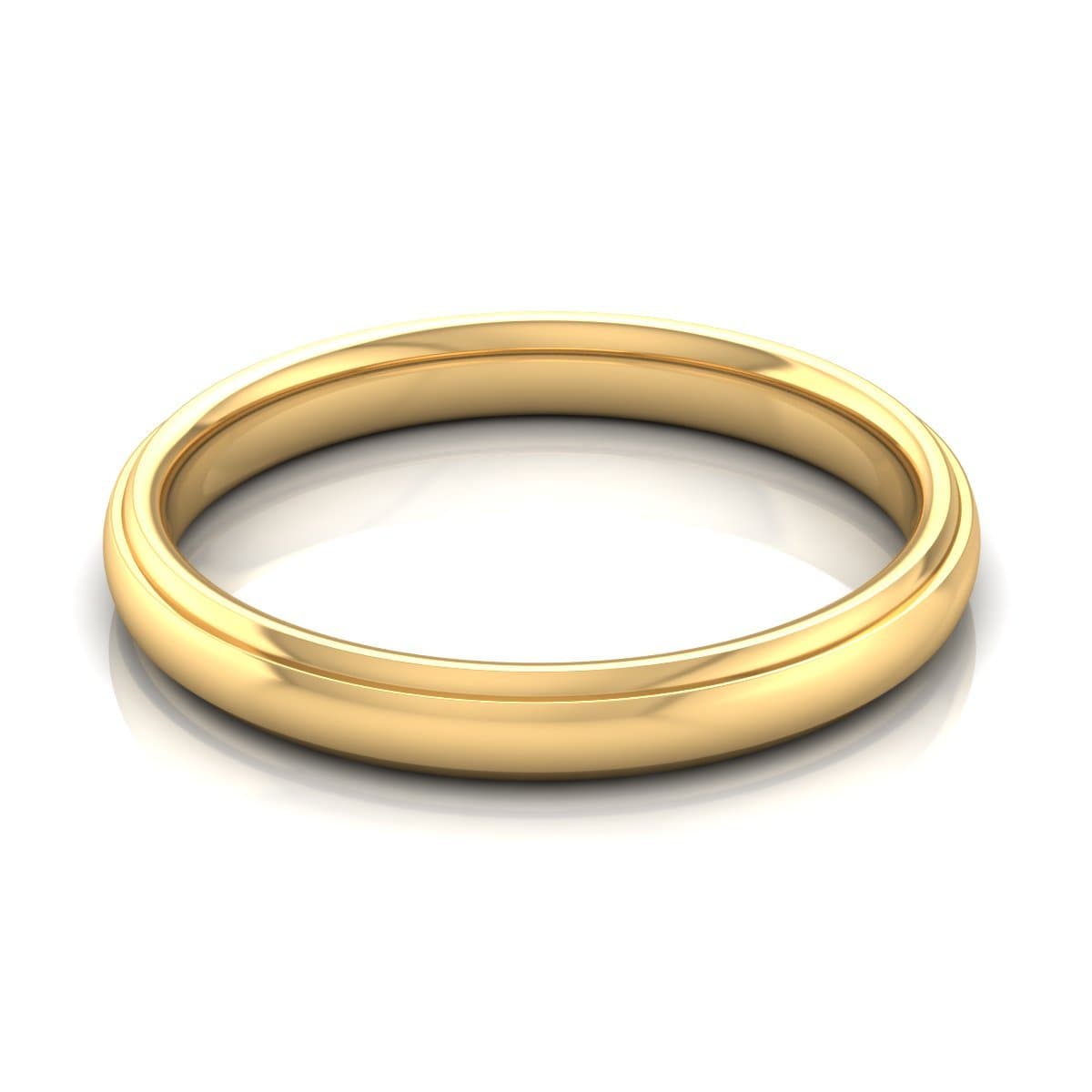 3.0 mm Plain Wedding Band in 14KT, 18KT &amp; Platinum - Primestyle.com