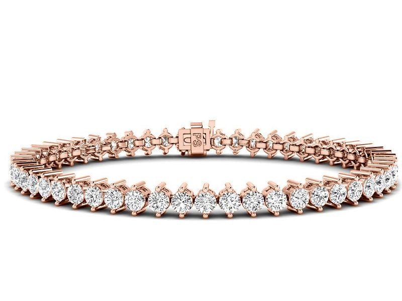 3.00-10.00 CT Round Cut Lab Grown Diamonds - Tennis Bracelet - Primestyle.com