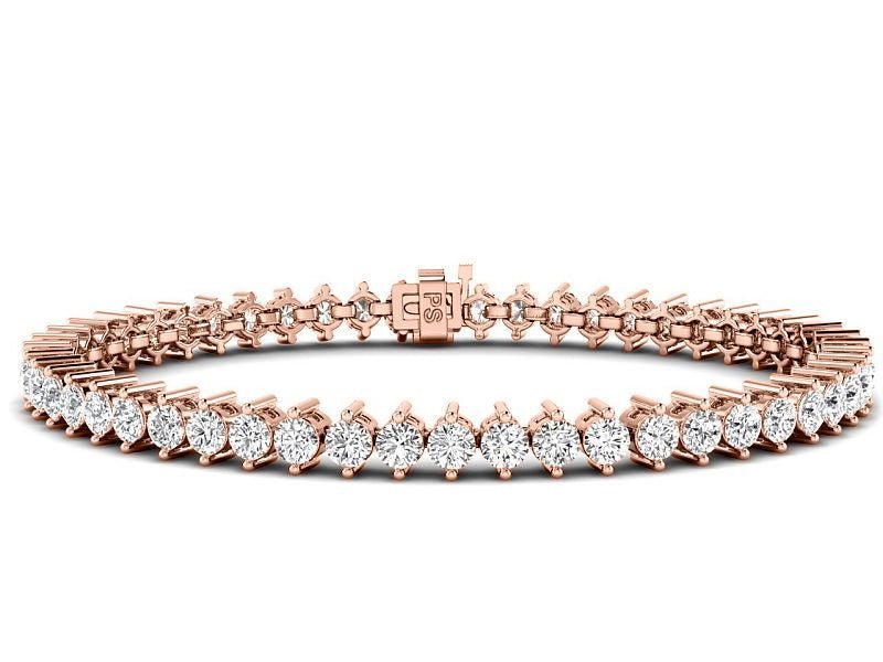 3.00 - 10.00 CT Round Cut Lab Grown Diamonds - Tennis Bracelet - Primestyle.com