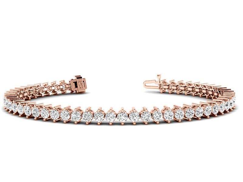 3.00-10.00 CT Round Cut Lab Grown Diamonds - Tennis Bracelet - Primestyle.com