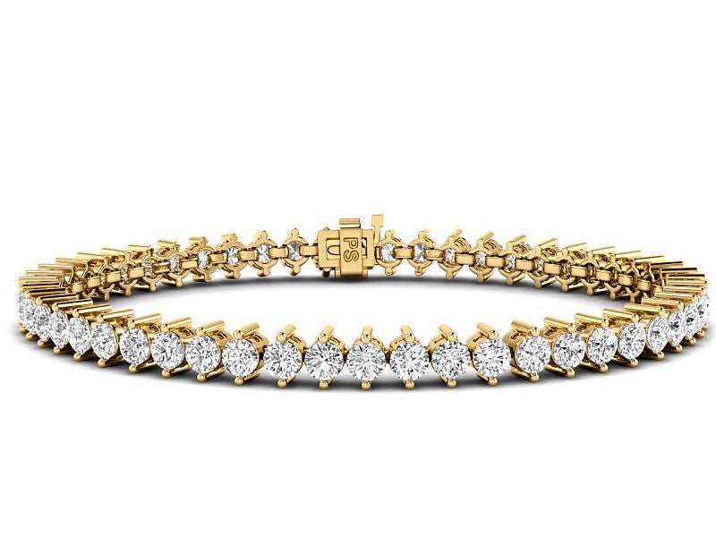 3.00-10.00 CT Round Cut Lab Grown Diamonds - Tennis Bracelet - Primestyle.com