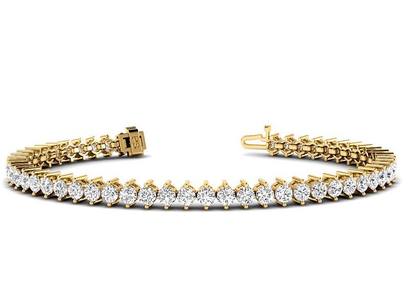 3.00-10.00 CT Round Cut Lab Grown Diamonds - Tennis Bracelet - Primestyle.com