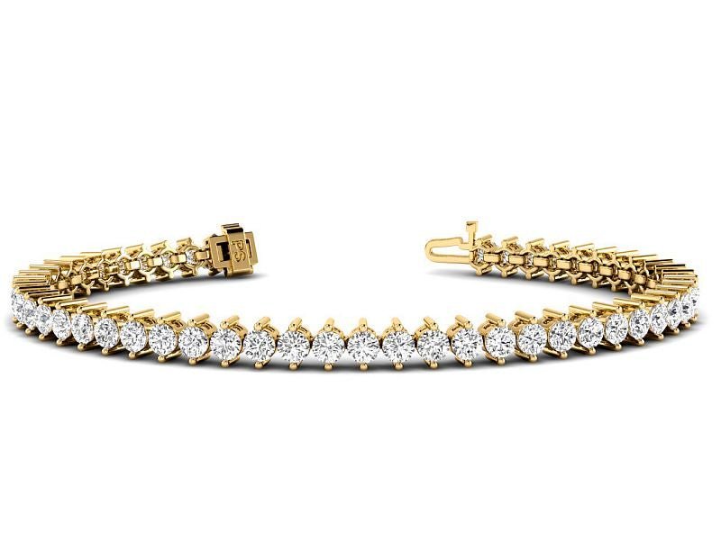 3.00 - 10.00 CT Round Cut Lab Grown Diamonds - Tennis Bracelet - Primestyle.com