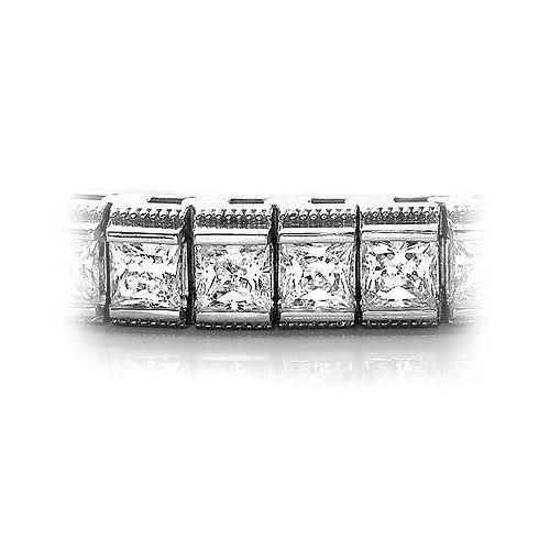 3.00-10.80 CT Princess Cut Diamonds - Tennis Bracelet - Primestyle.com