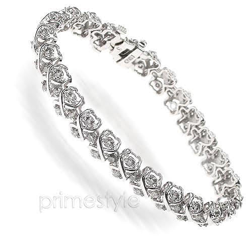 3.00-5.00 CT Round Cut Diamonds - Diamond Bracelet - Primestyle.com