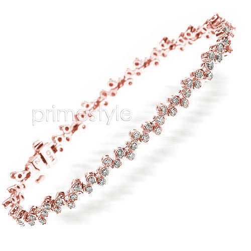 3.00-5.00 CT Round Cut Diamonds - Diamond Bracelet - Primestyle.com
