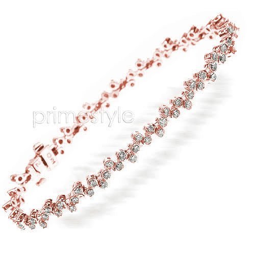 3.00-5.00 CT Round Cut Natural Diamonds - Diamond Bracelets