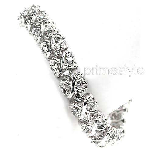 3.00-5.00 CT Round Cut Diamonds - Diamond Bracelet - Primestyle.com