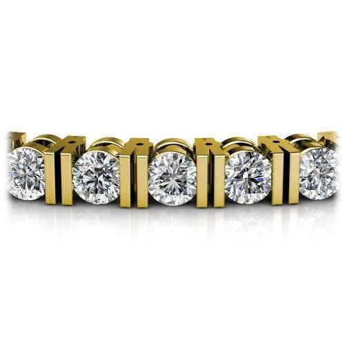 3.00-5.00 CT Round Cut Natural Diamonds - Tennis Bracelet
