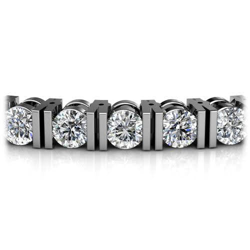3.00-5.00 CT Round Cut Diamonds - Tennis Bracelet - Primestyle.com