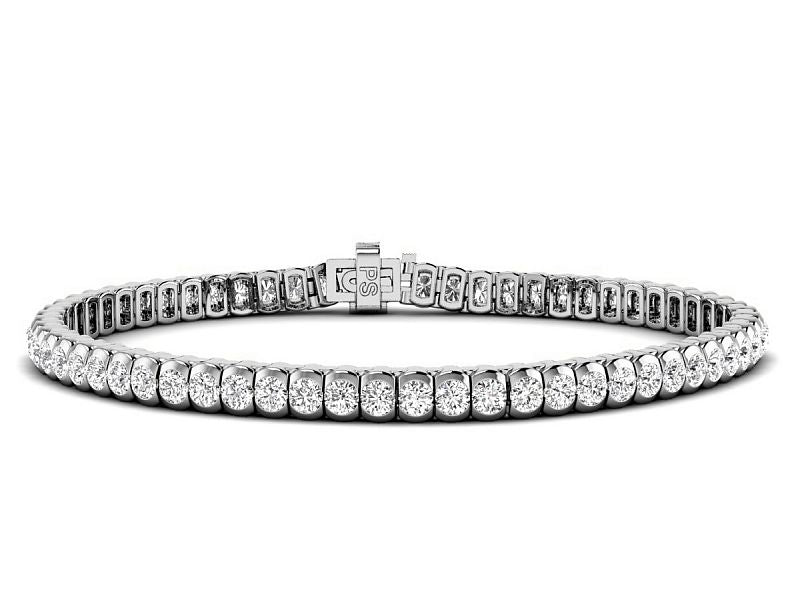 3.00-6.00 CT Round Cut Diamonds - Tennis Bracelet