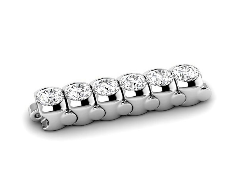 3.00-6.00 CT Round Cut Diamonds - Tennis Bracelet