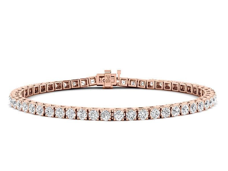 3.00 - 7.00 CT Round Cut Lab Grown Diamonds - Tennis Bracelet - Primestyle.com