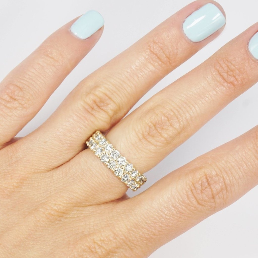 3.00 - 7.20 CT Round Cut Natural Diamonds - Eternity Rings - Primestyle.com