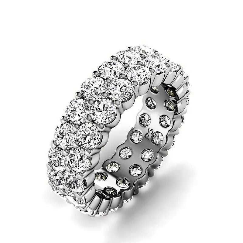 3.00-7.20 CT Round Cut Diamonds - Eternity Rings