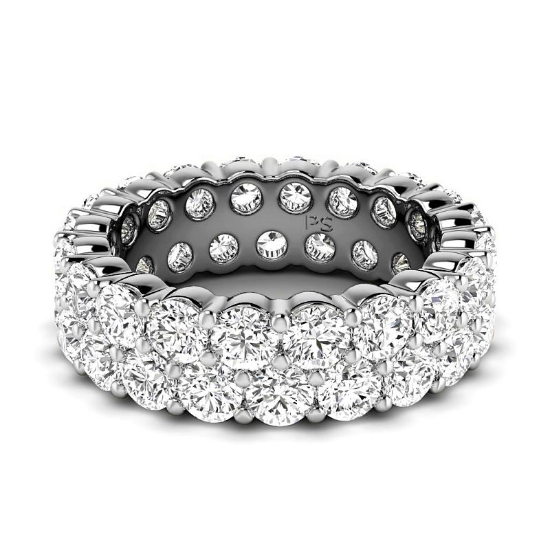 3.00-7.20 CT Round Cut Diamonds - Eternity Rings