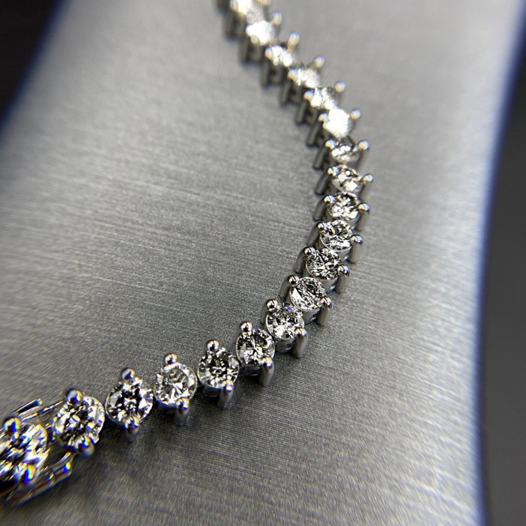 3.00 - 8.00 CT Round Cut Diamonds - Tennis Bracelet - Primestyle.com