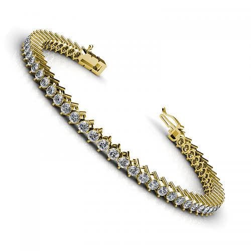 3.00-8.00 CT Round Cut Diamonds - Tennis Bracelet - Primestyle.com