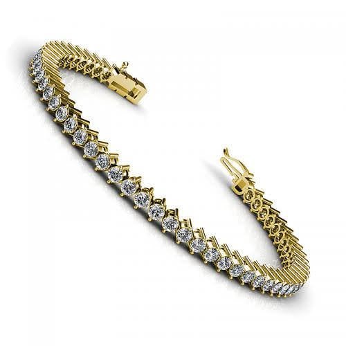 3.00 - 8.00 CT Round Cut Diamonds - Tennis Bracelet - Primestyle.com