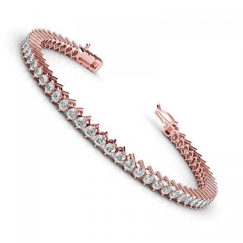 3.00 - 8.00 CT Round Cut Diamonds - Tennis Bracelet - Primestyle.com
