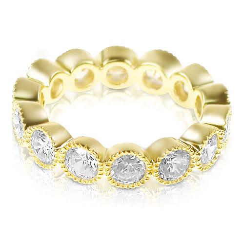 3.00 CT Round Cut Natural Diamonds - Eternity Rings