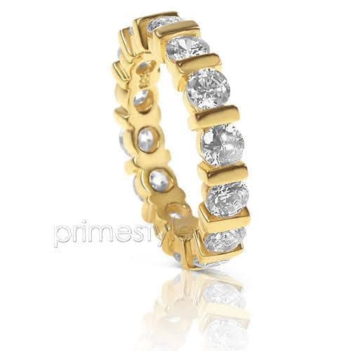 3.00 CT Round Cut Natural Diamonds - Eternity Rings