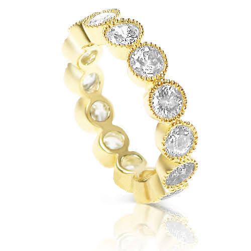 3.00 CT Round Cut Natural Diamonds - Eternity Rings