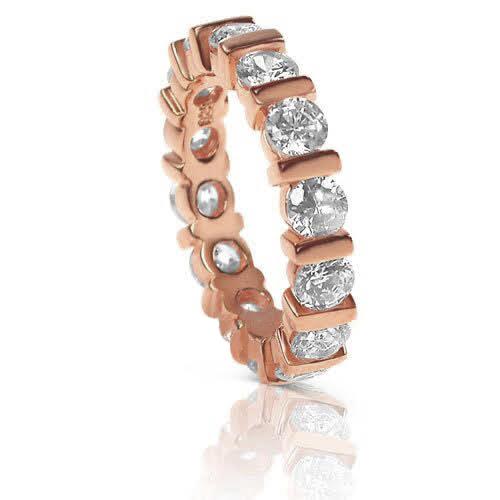 3.00 CT Round Cut Natural Diamonds - Eternity Rings