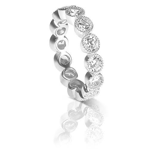 3.00 CT Round Cut Natural Diamonds - Eternity Rings