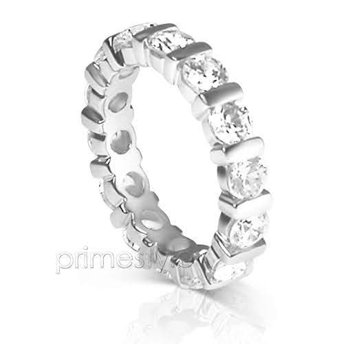 3.00 CT Round Cut Natural Diamonds - Eternity Rings