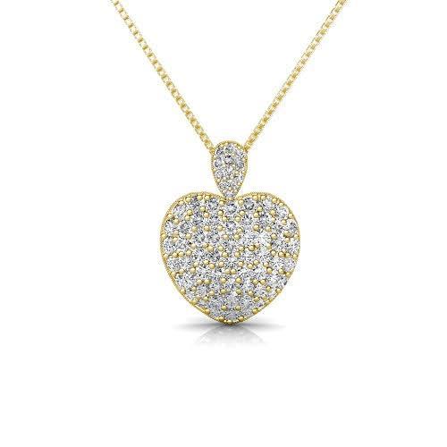 3.00 CT Round Cut Diamonds - Heart Pendant - Primestyle.com