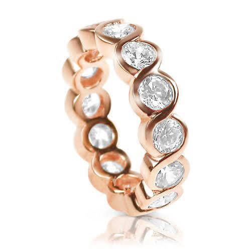 3.10 CT Round Cut Natural Diamonds - Eternity Rings