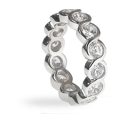 3.10 CT Round Cut Diamonds - Eternity Ring - Primestyle.com