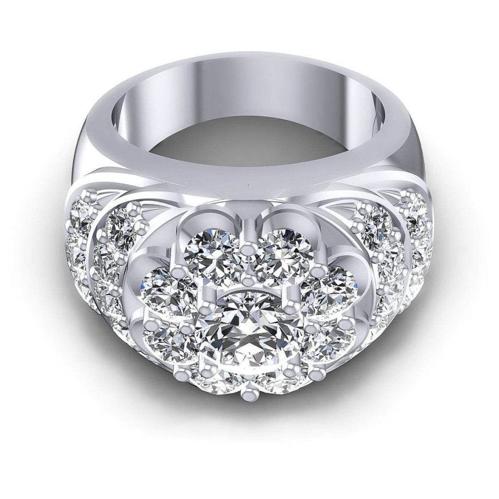 3.15 CT Round Cut Natural Diamonds - Fashion Rings