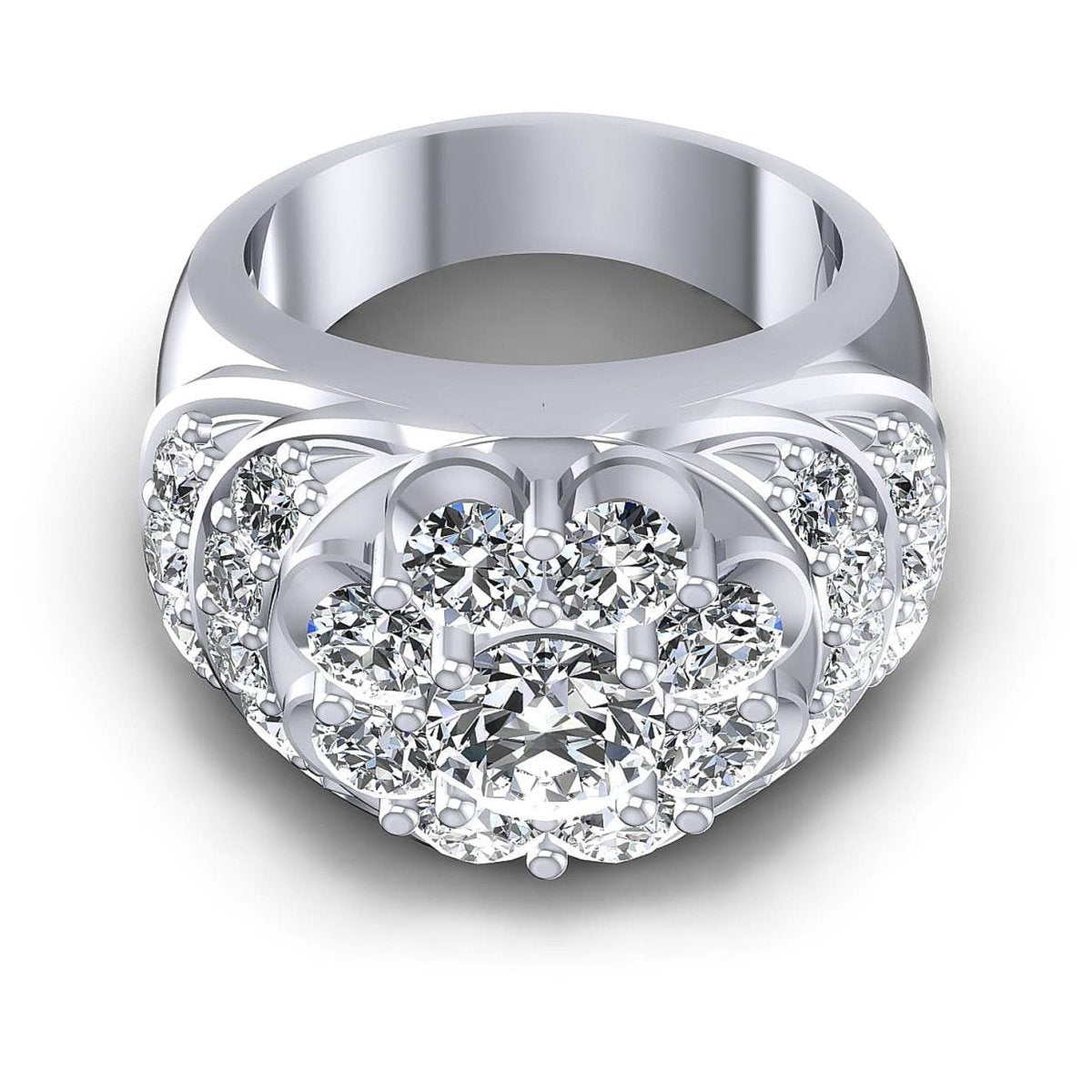 3.15 CT Round Cut Natural Diamonds - Fashion Rings