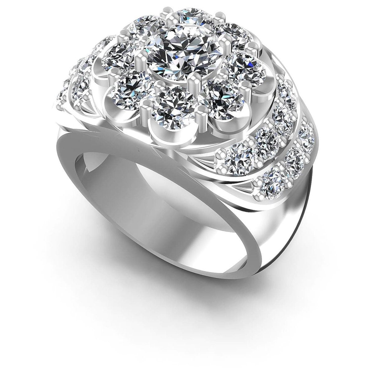 3.15 CT Round Cut Diamonds - Fashion Ring - Primestyle.com