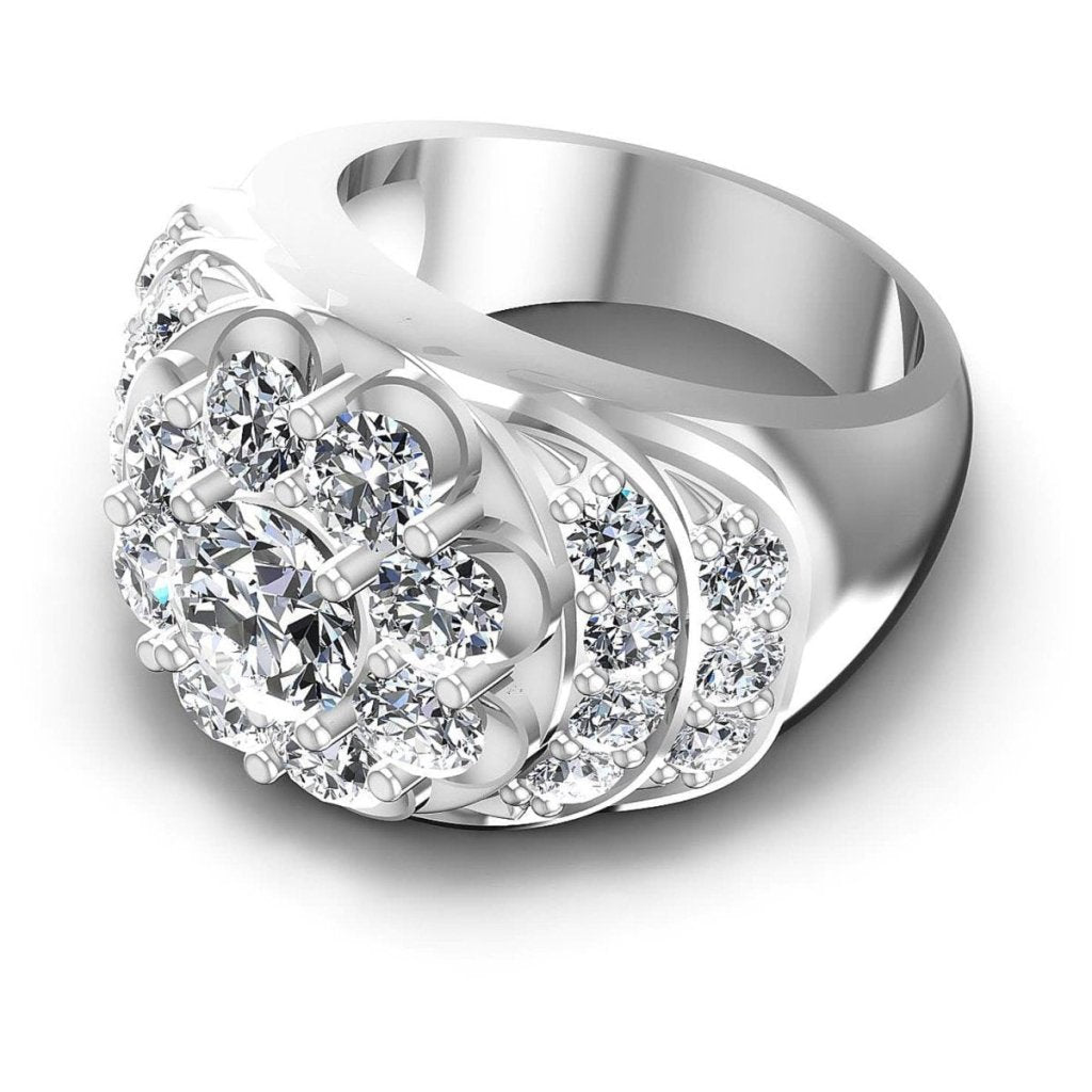3.15 CT Round Cut Natural Diamonds - Fashion Rings