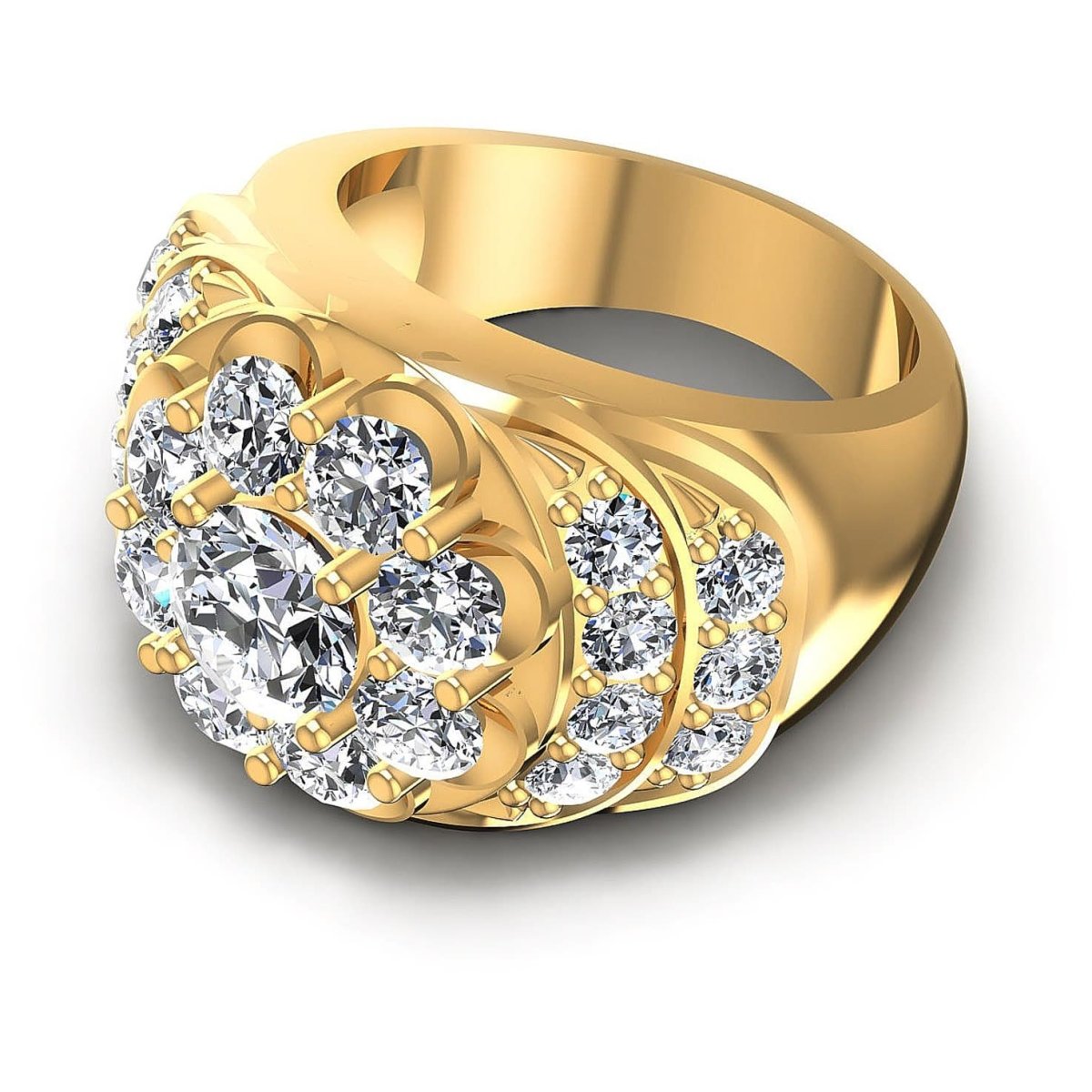 3.15 CT Round Cut Diamonds - Fashion Ring - Primestyle.com