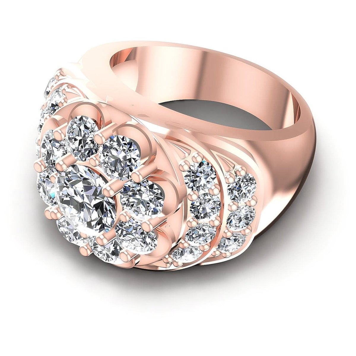 3.15 CT Round Cut Diamonds - Fashion Ring - Primestyle.com