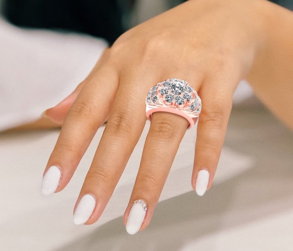 3.15 CT Round Cut Natural Diamonds - Fashion Rings - Primestyle.com