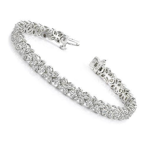 3.20-3.20 CT Round Cut Diamonds - Tennis Bracelet - Primestyle.com