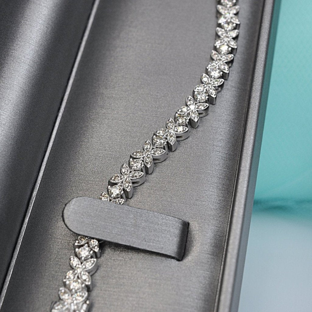 3.20 - 3.20 CT Round Cut Diamonds - Tennis Bracelet - Primestyle.com