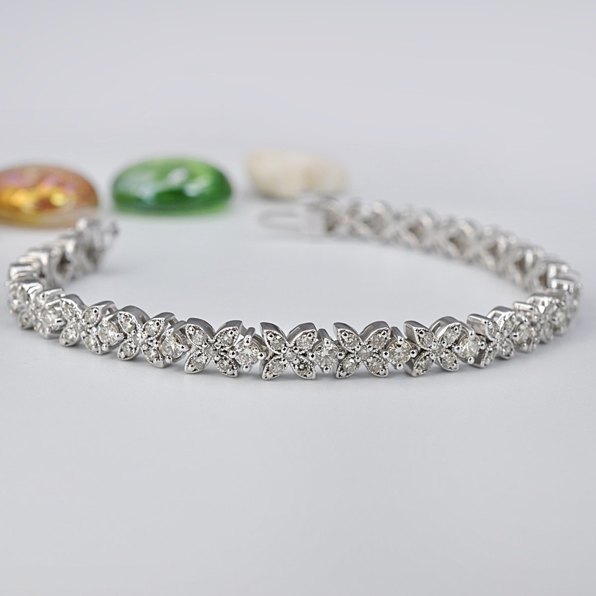 3.20-3.20 CT Round Cut Diamonds - Tennis Bracelet - Primestyle.com