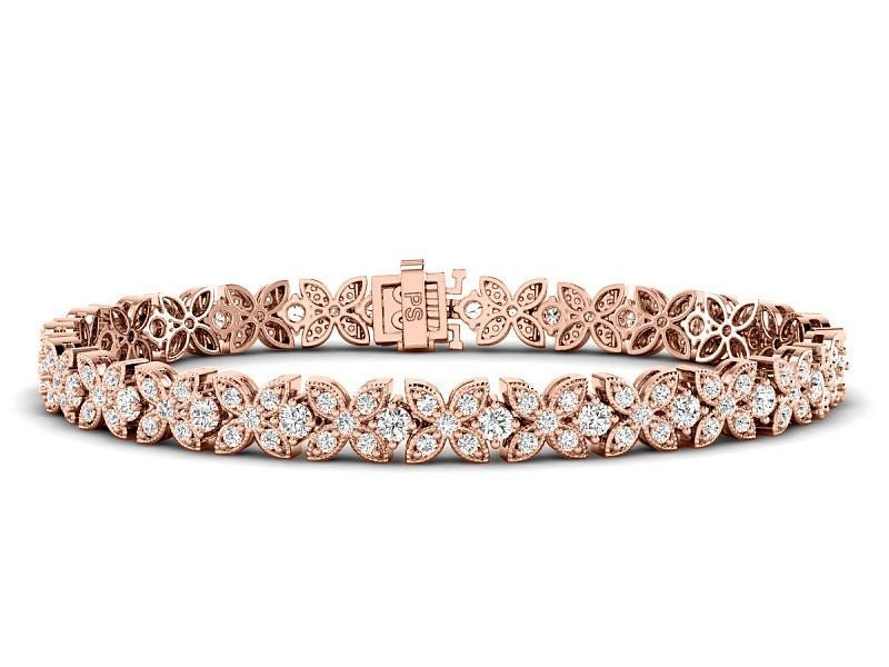 3.20 CT Round Cut Diamonds - Tennis Bracelet