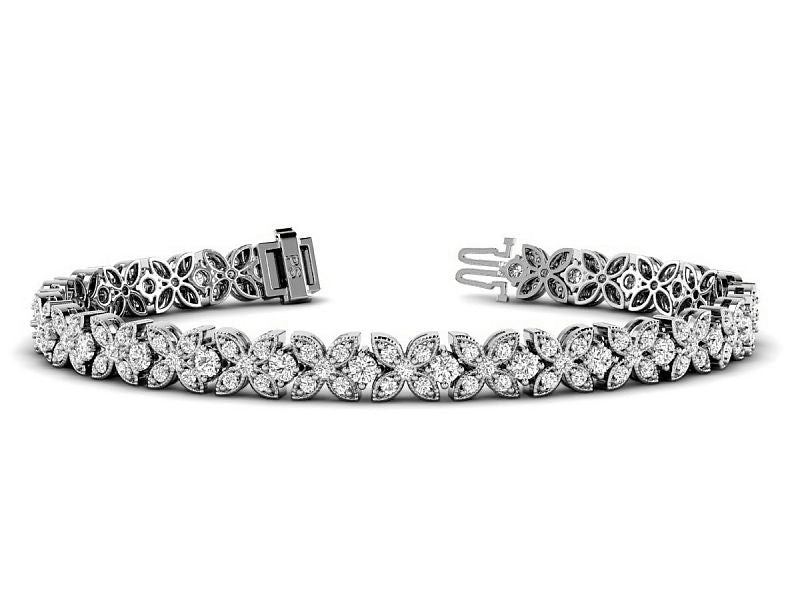 3.20 CT Round Cut Diamonds - Tennis Bracelet