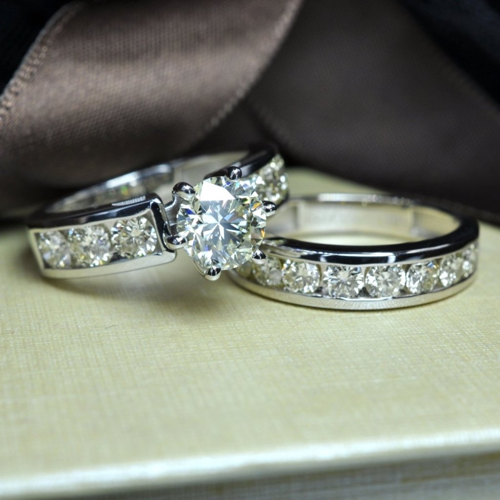 3.20 - 4.35 CT Round Cut Natural Diamonds - Bridal Set - Primestyle.com